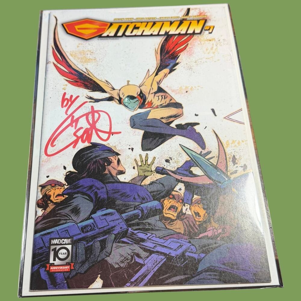 Gatchaman #1 Signed by Chris Bates Mad Cave Studios 10 Year Anniversary Variant